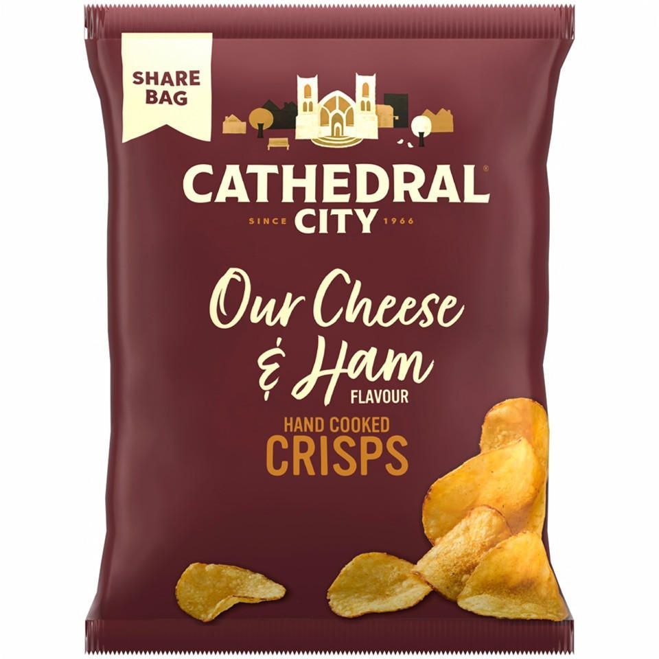 Cathedral City Our Cheese & Ham Flavour Hand Cooked Crisps