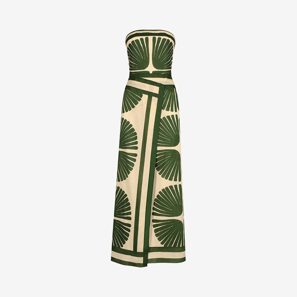 Ancient Peru Strapless Cotton Maxi Dress