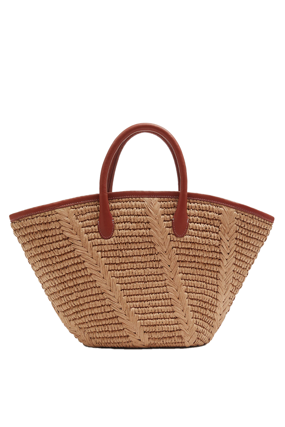 &Other Stories Leather-Trimmed Straw Tote