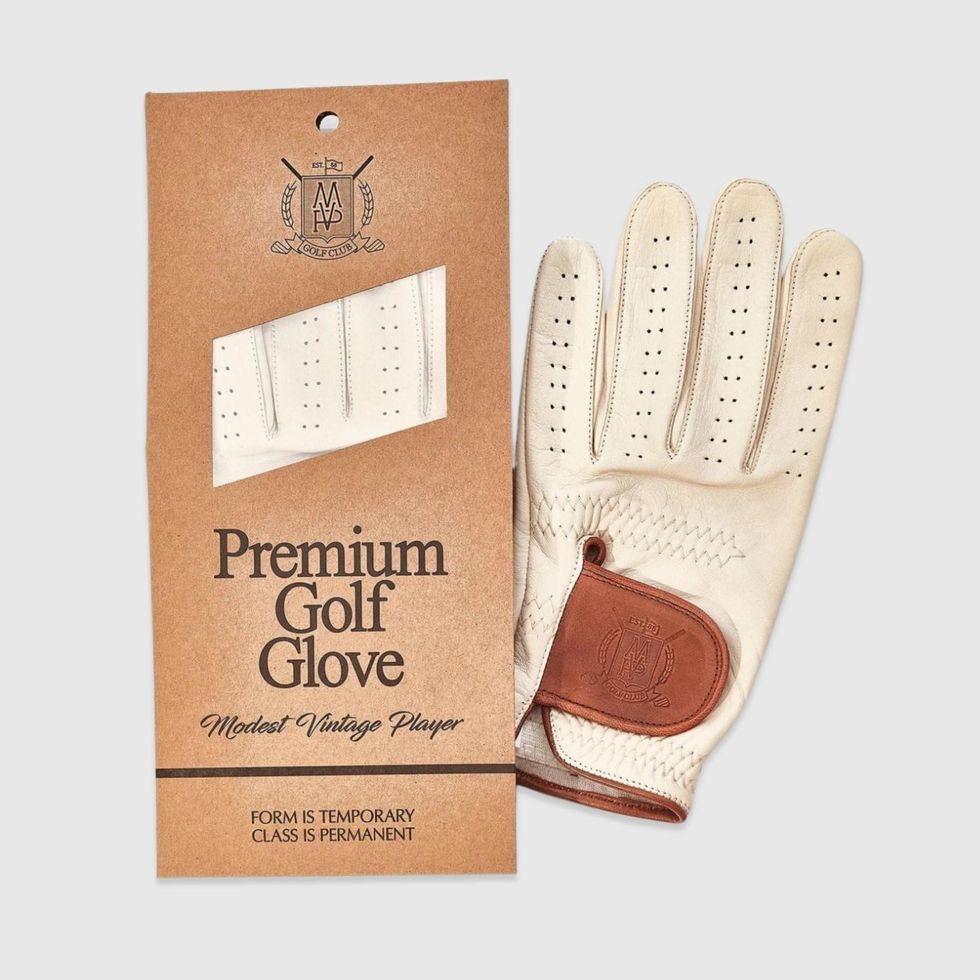 Modest Vintage Player Ltd PRO Cream Cabretta Leather Golf Glove - (2-Pack) (Medium)