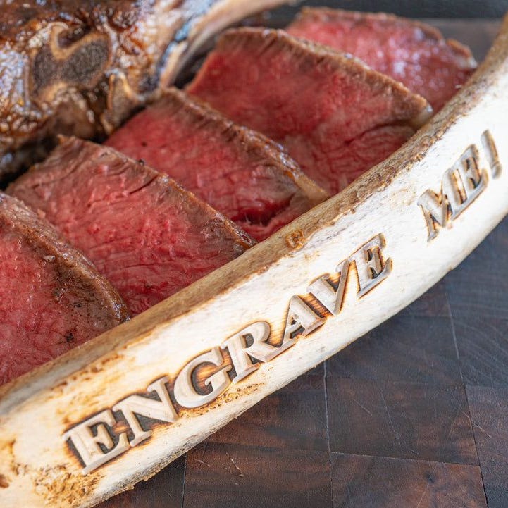 Engraved Prime Tomahawk Steak Engraved Prime Tomahawk Steak