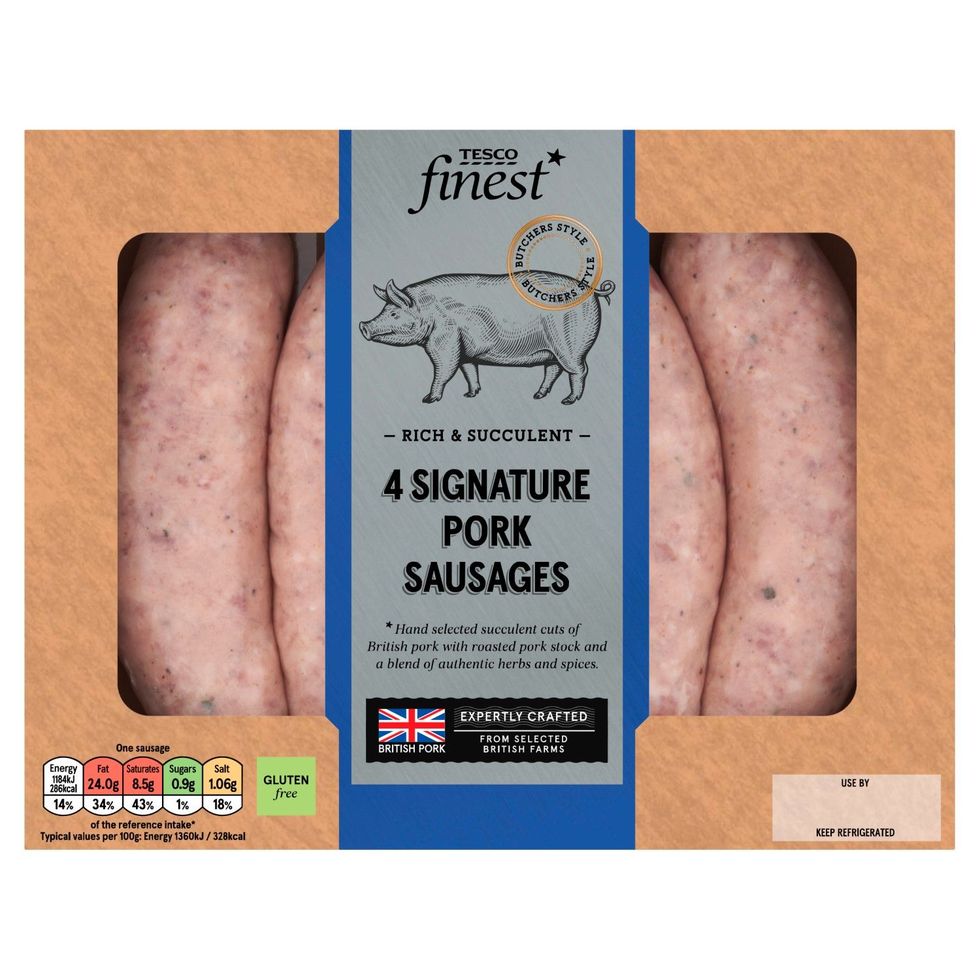 Tesco Finest 4 Signature Pork Sausages 