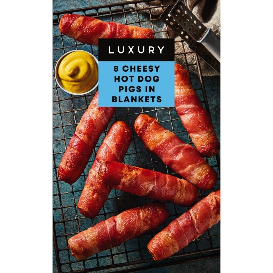 Iceland Luxury 8 Cheesy Hot Dog Pigs in Blankets 360g