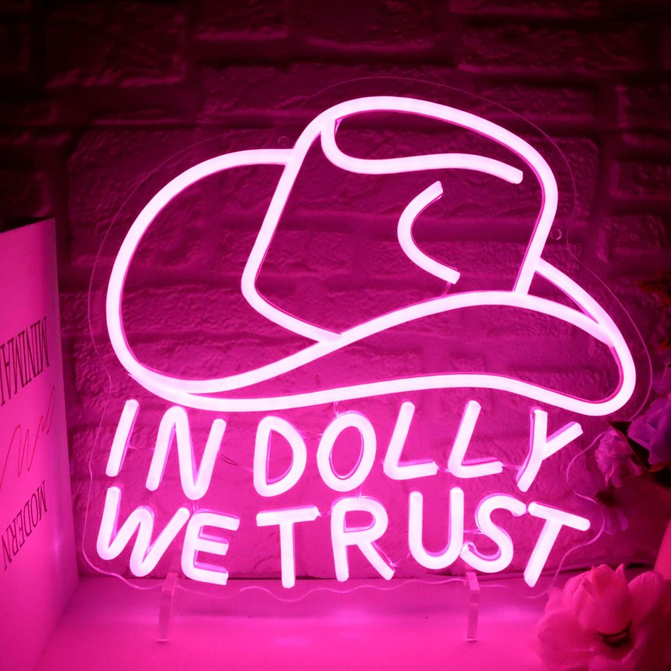 "In Dolly We Trust" Neon Sign