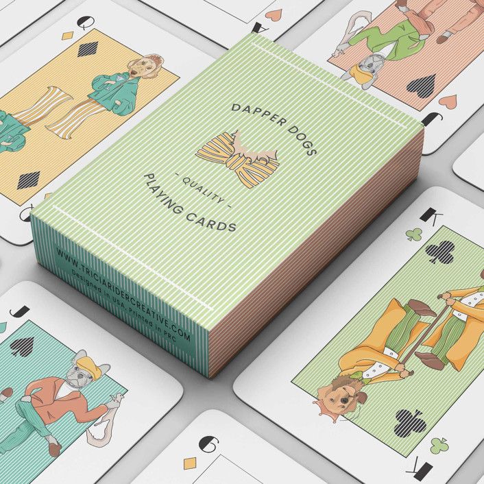 Dapper Dogs Playing Cards