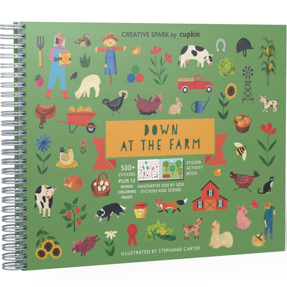 Farm Animal Stickers and Coloring Book 