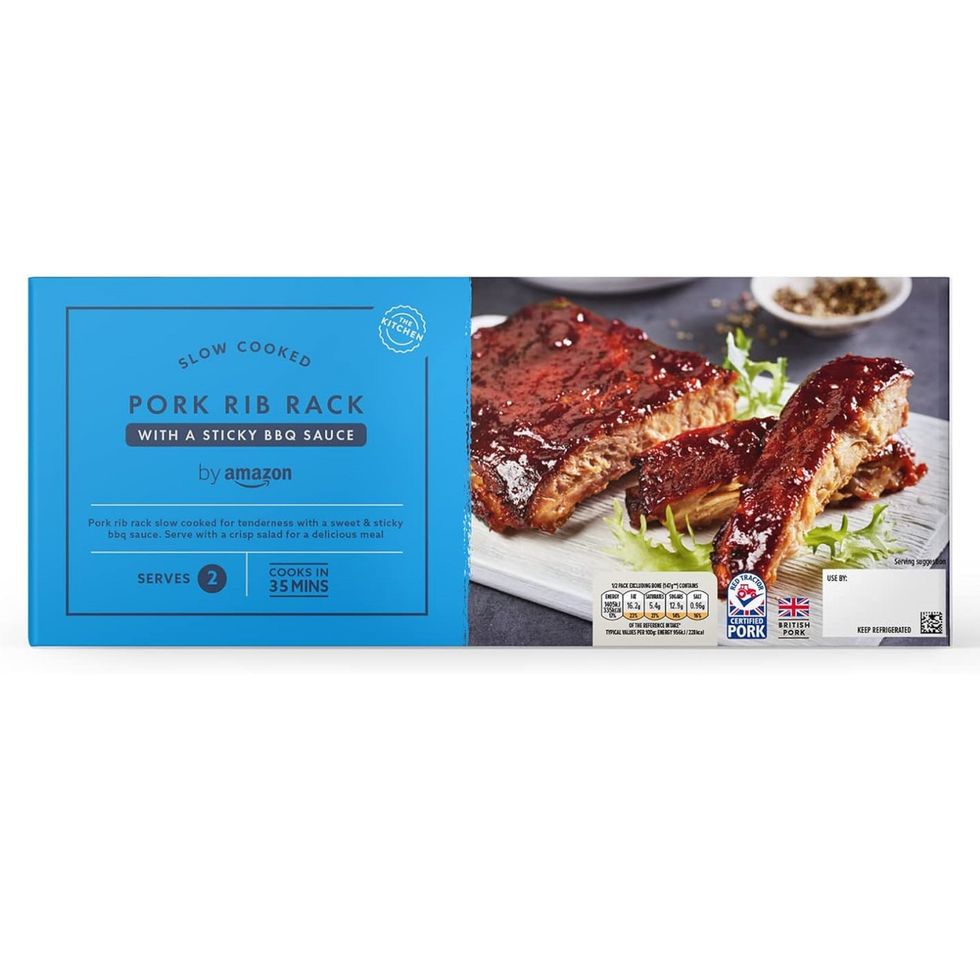 By Amazon British Pork Rack of Ribs with BBQ Sauce, 600g 