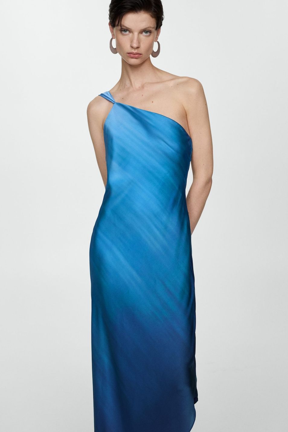 Asymmetrical gradient dress