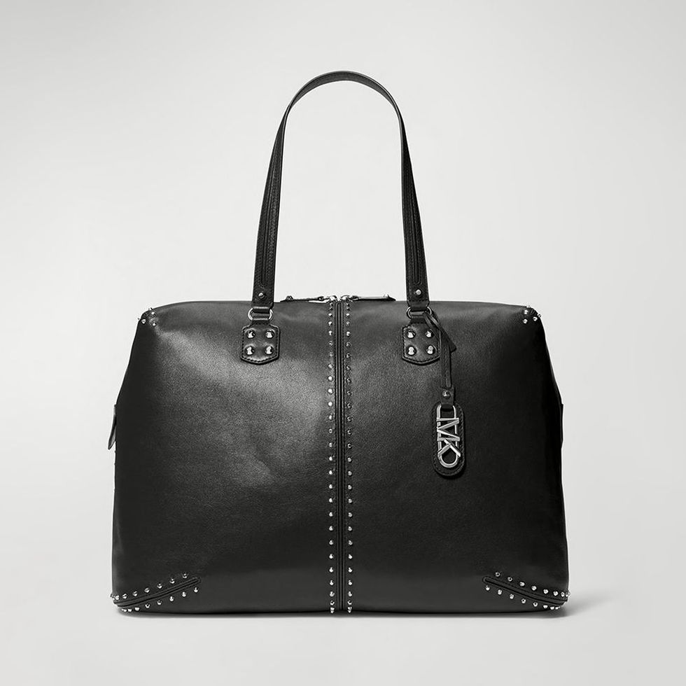XL Weekender Studded Leather Weekender Bag