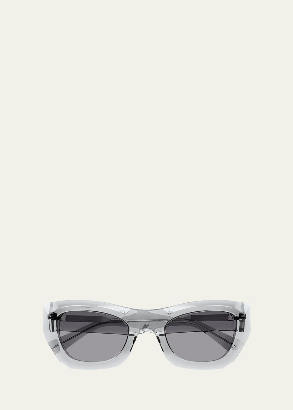 Transparent Acetate Rectangle Sunglasses