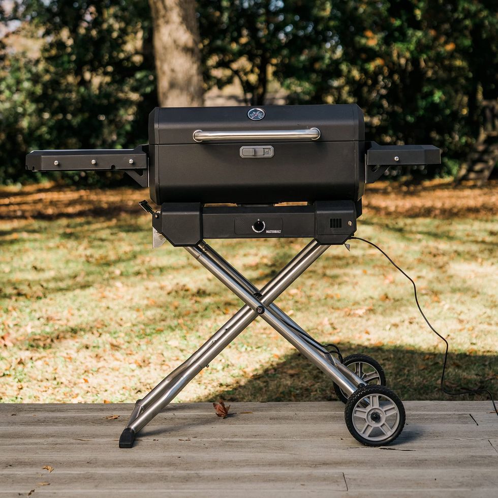 Portable Charcoal Grill and Smoker with Cart