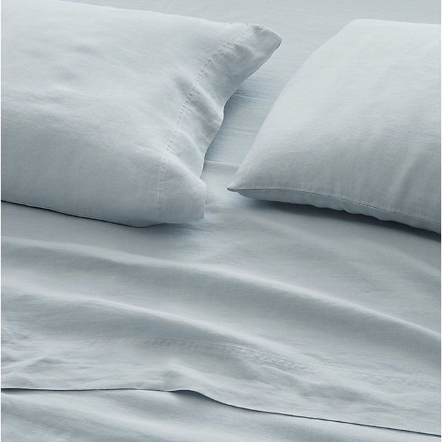 Solid Relaxed-Linen Sheets