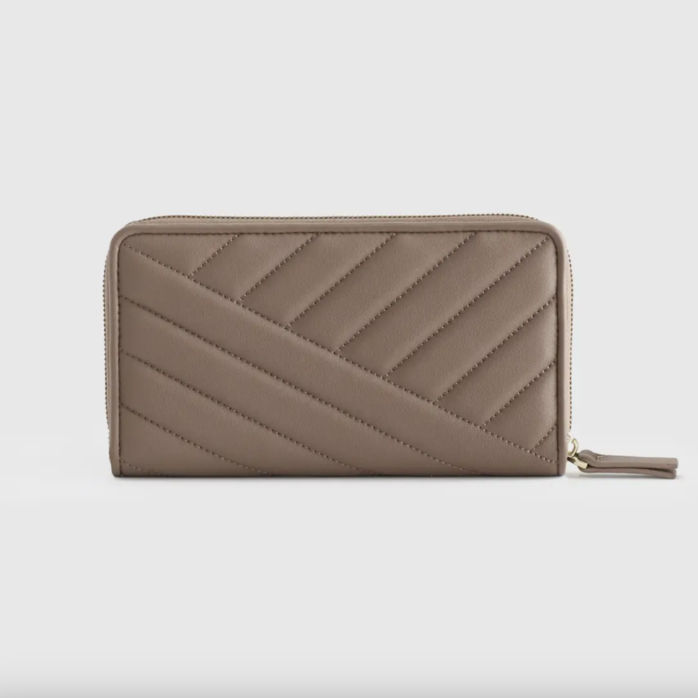 Italian Leather Quilted Continental Wallet
