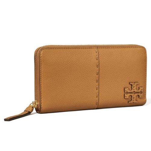 McGraw Continental Leather Zip Wallet