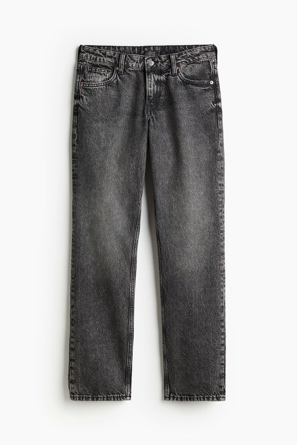 Jeans grigio scuro a gamba dritta, H&M