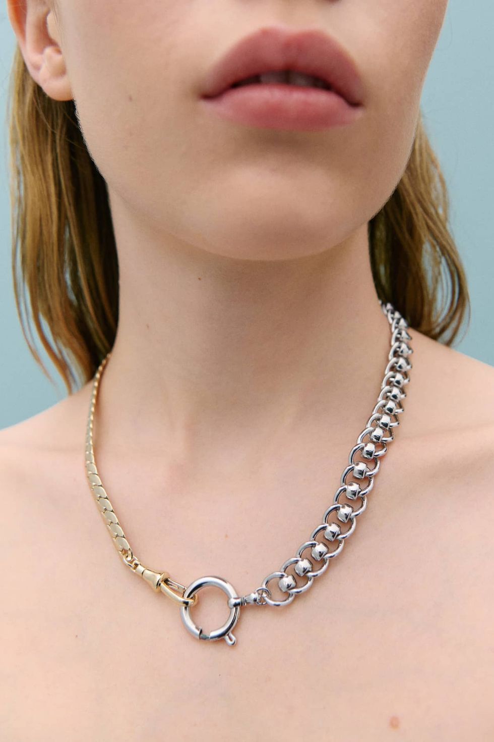 Combined chain necklace