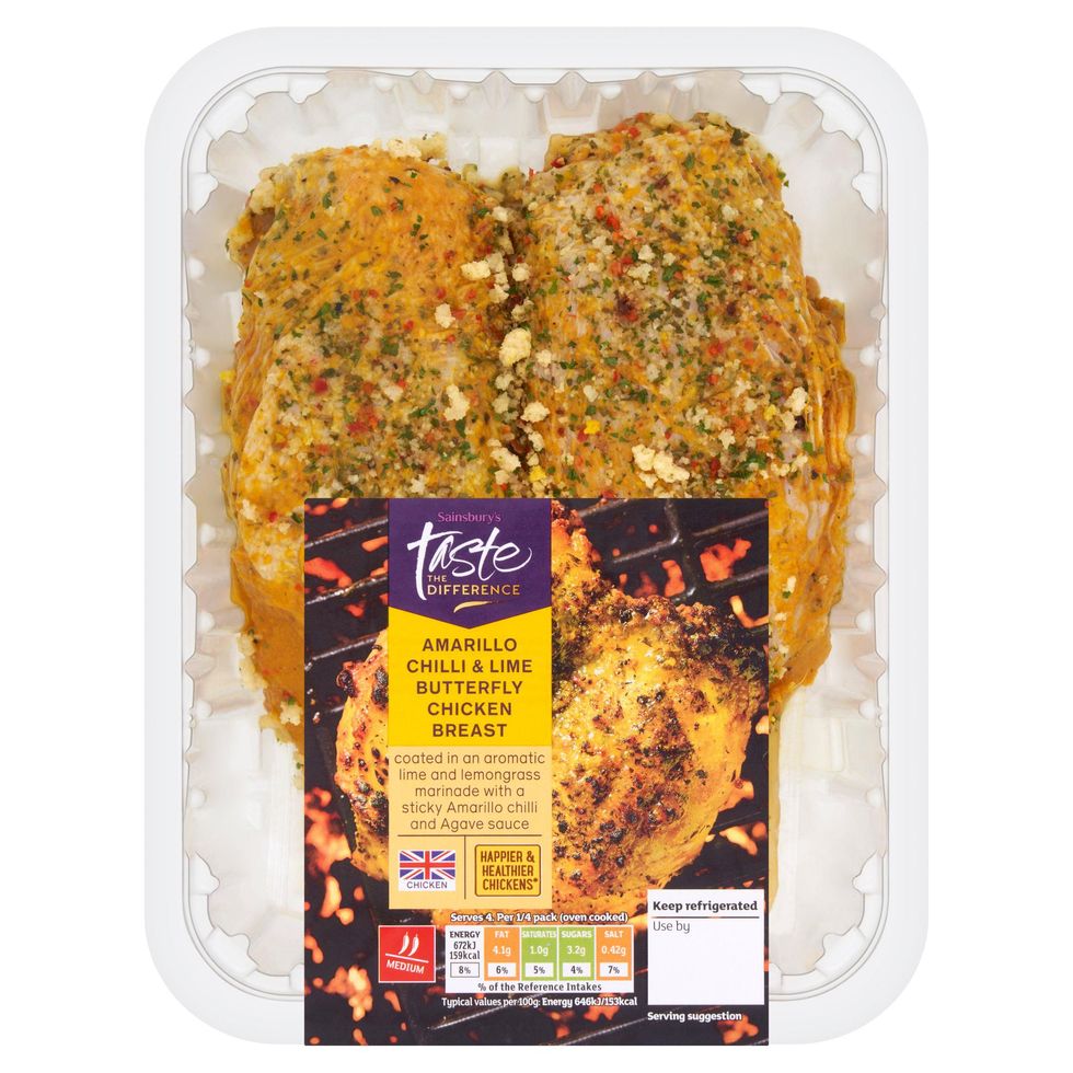 Sainsbury's Taste the Difference Amarillo & Lime Butterfly British Chicken Breast 535g