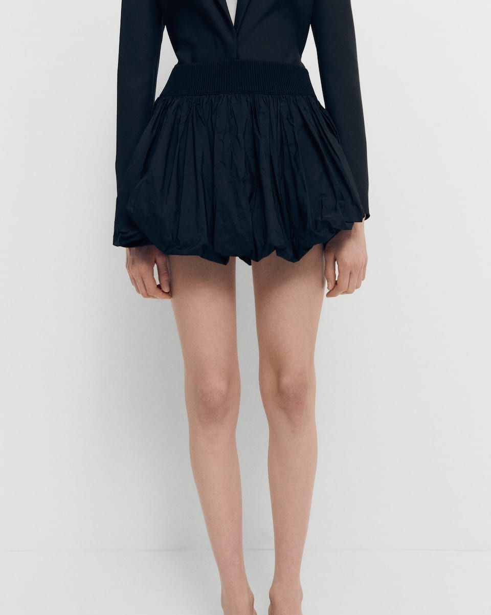 Mini-Skirt With Ruffed Hem