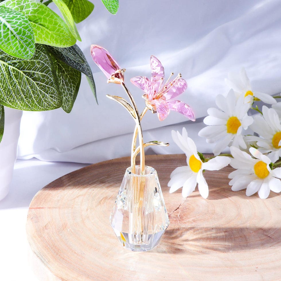 Crystal Lily Flower Figurine 