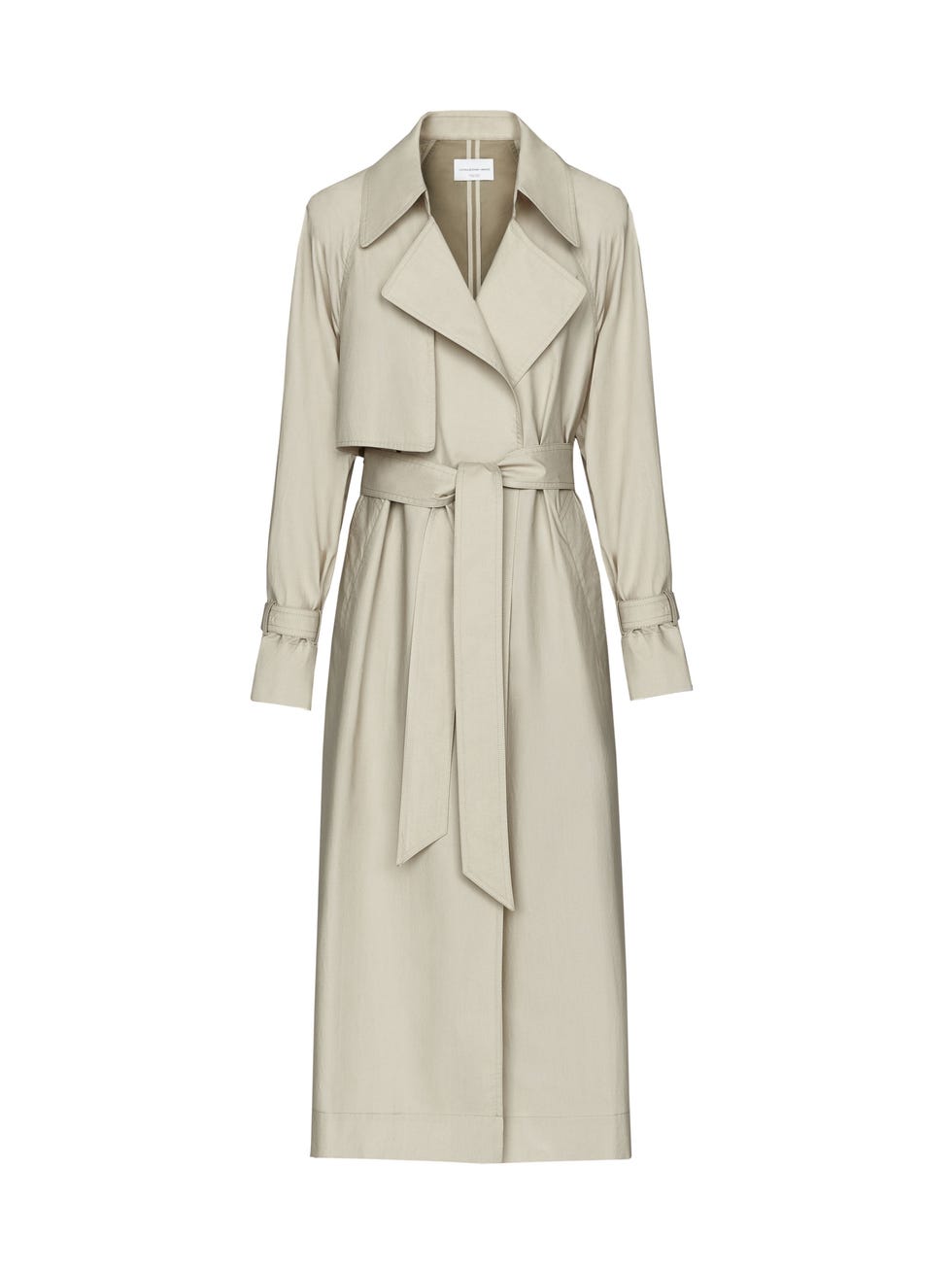 100% cotton long trench coat