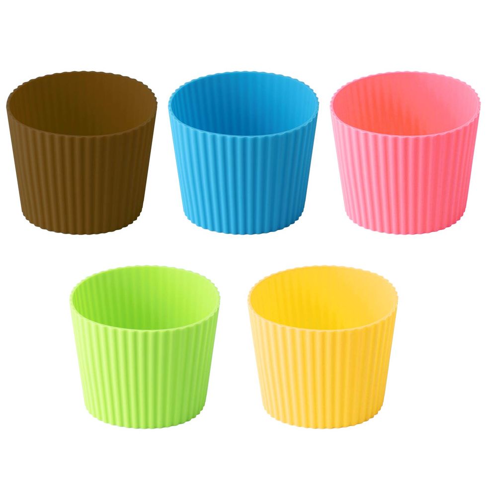  Assorted Colors Heat-Resistant Silicone Nonslip Coffee Cup Sleeve