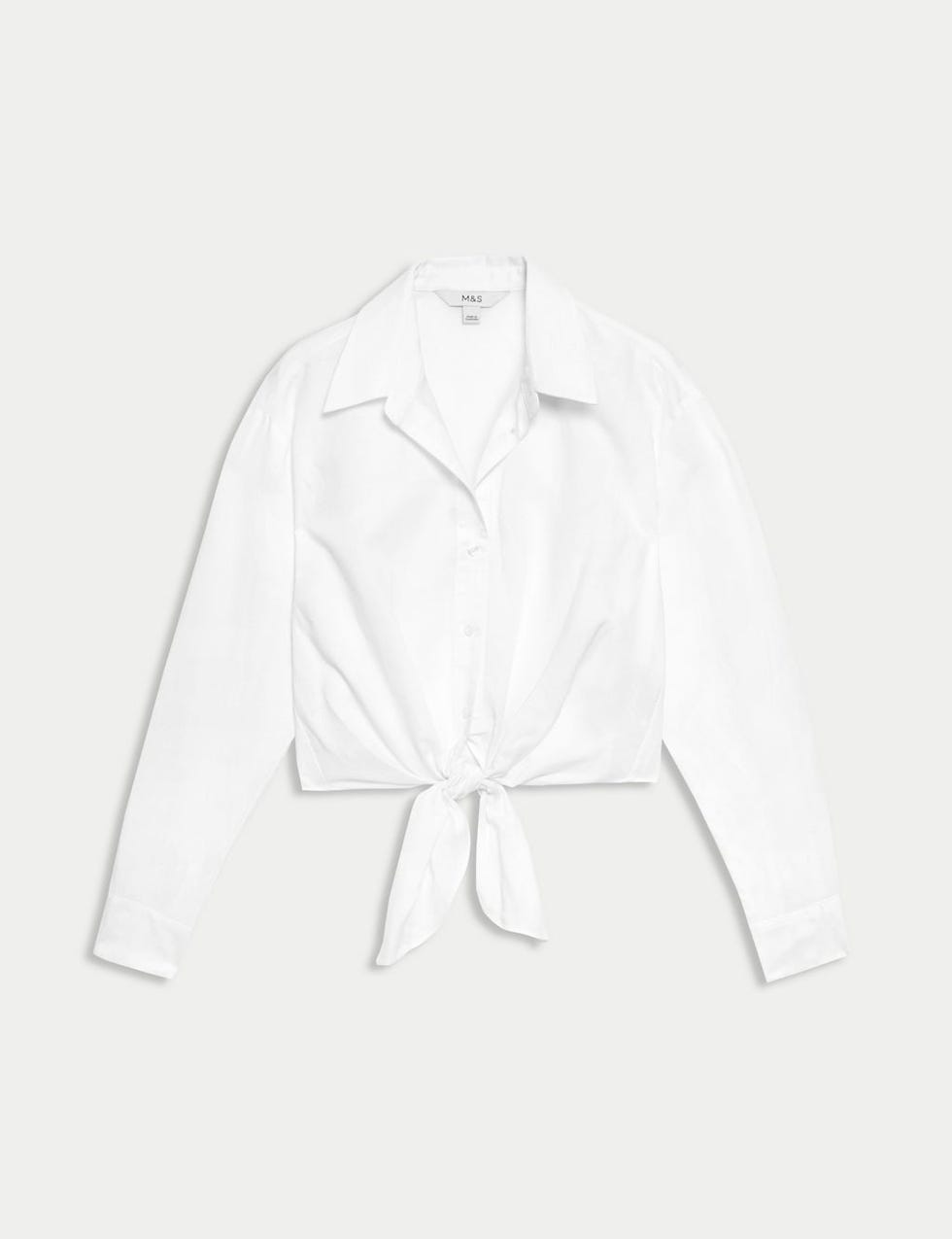 Lyocell Rich Tie Front Shirt with Linen