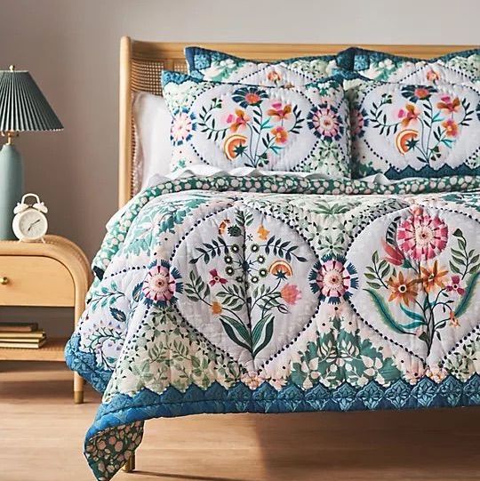 Theodora Embroidered Quilted Bedspread