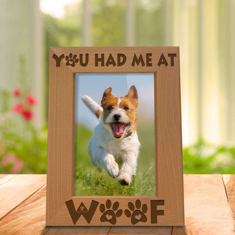 Dog Mom Wood Picture Frame 