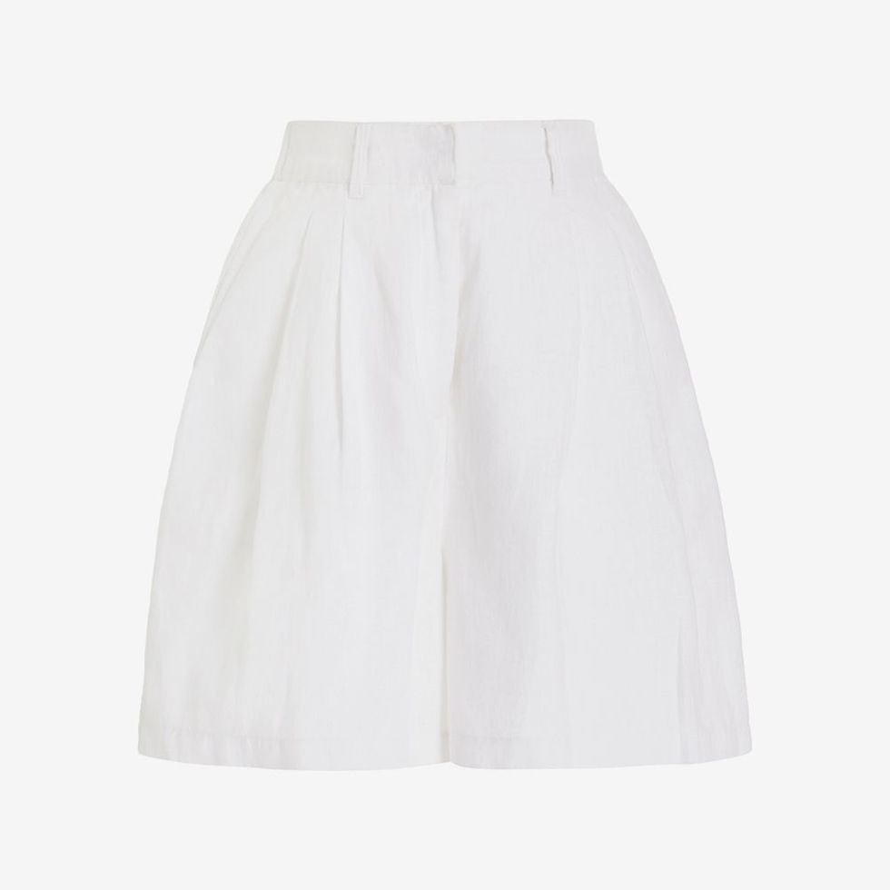 Marchello Pleated Linen Shorts