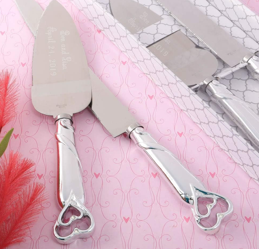 Personalized Cake Knife and Server Set