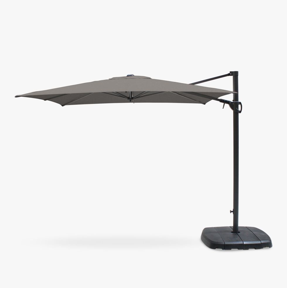 Free Arm Square Garden Parasol with Base