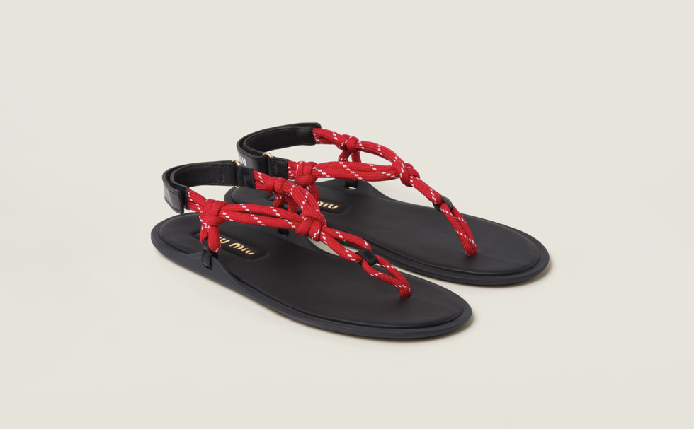 Riviere Cord and Leather Sandals