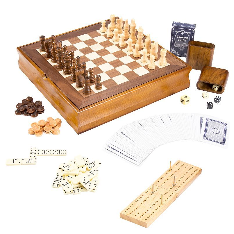 Wooden Board Games Set