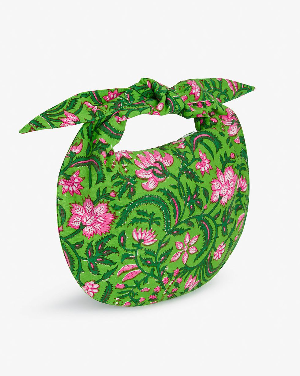 Lime Jungle Knotted Bag