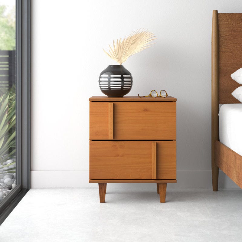 Aleyana Solid Wood Nightstand