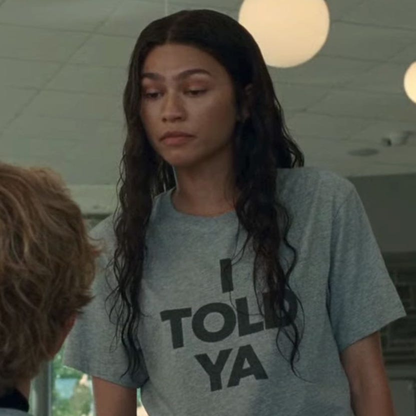 How to get Zendaya's 'I Told Ya' Challengers t-shirt