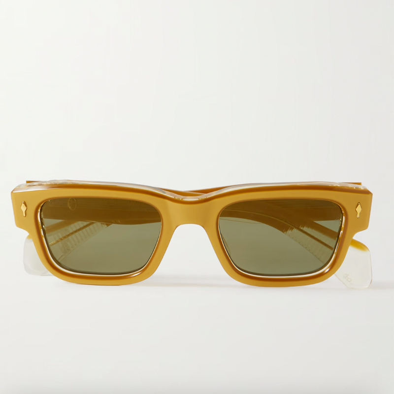Jeff Square-Frame Acetate and Gold-Tone Sunglasses