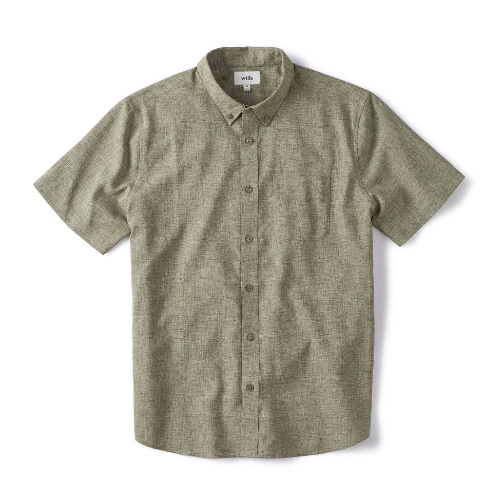 Wills Wrinkle-Free Linen Short-Sleeved Shirt