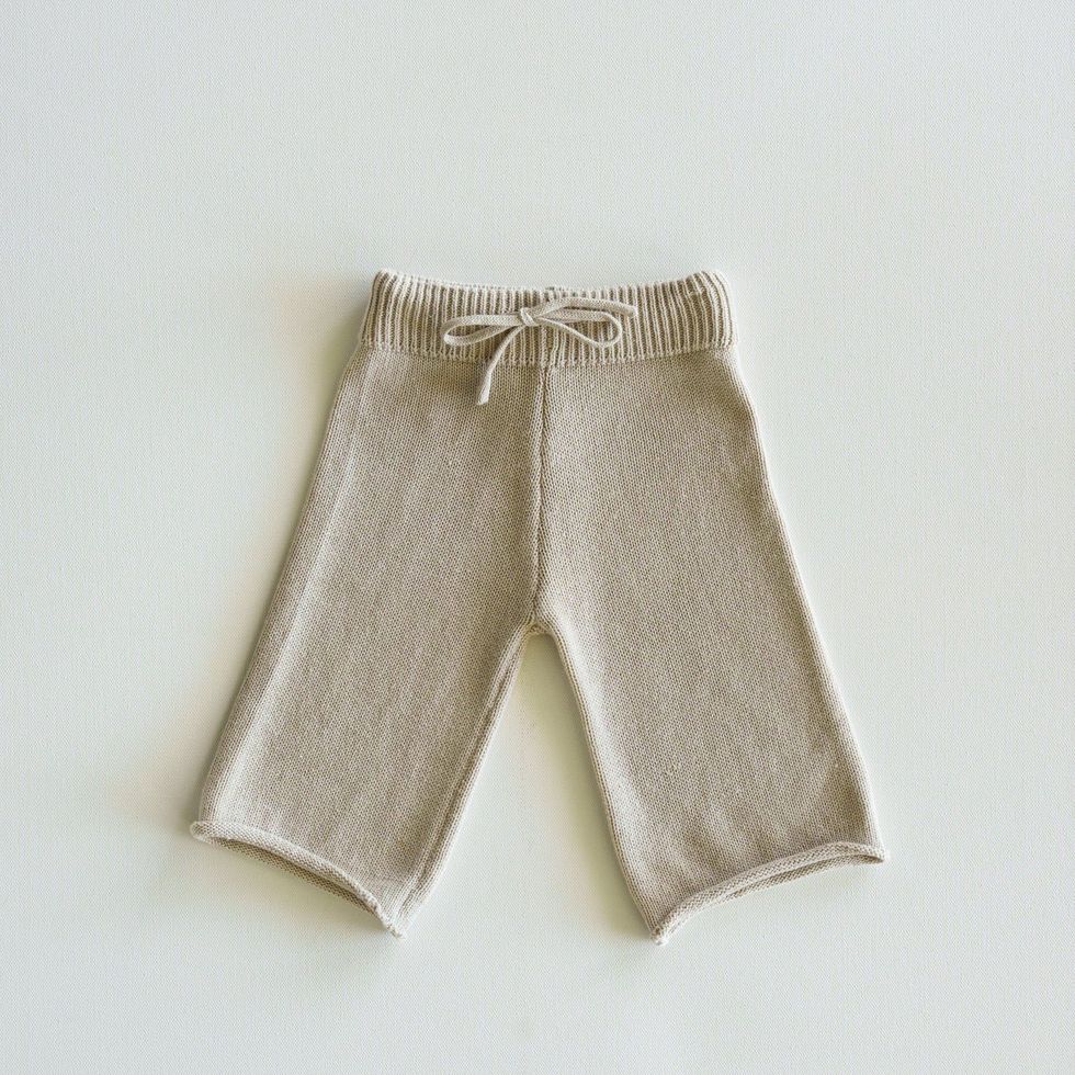 Organic Knit Wide-Leg Pant