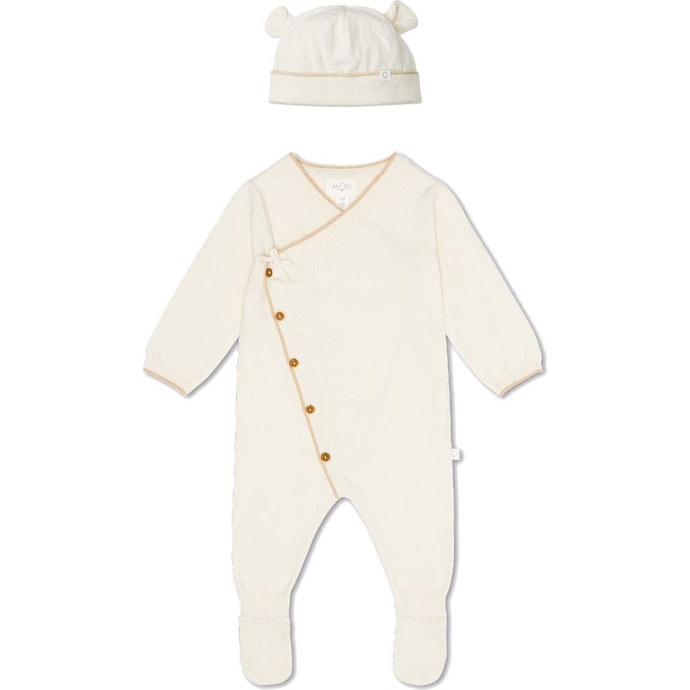 Footed Sweater Romper & Hat Set
