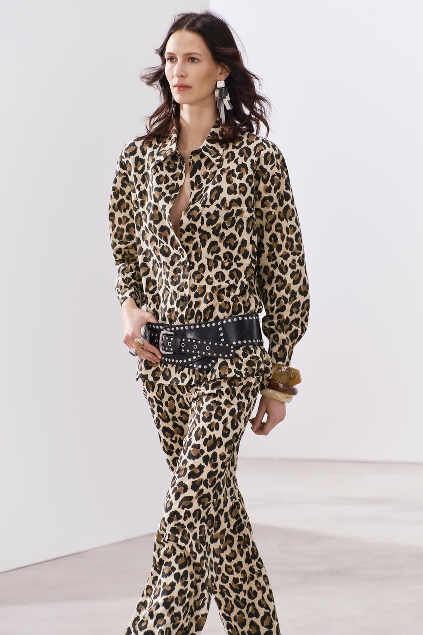 Camisa estampada de leopardo