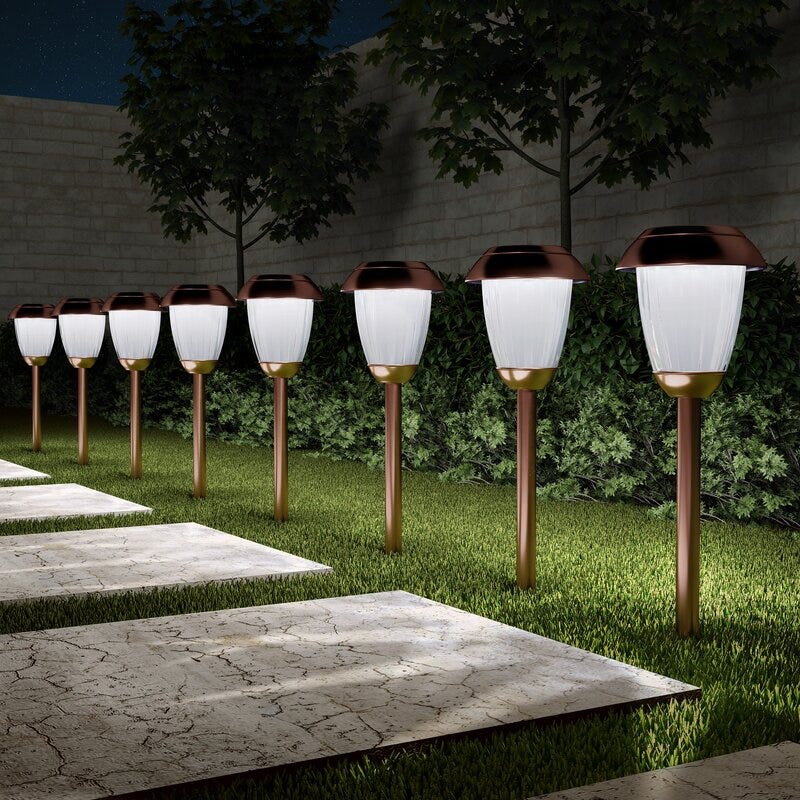 Solar Powered LED Metal Pathway Lights