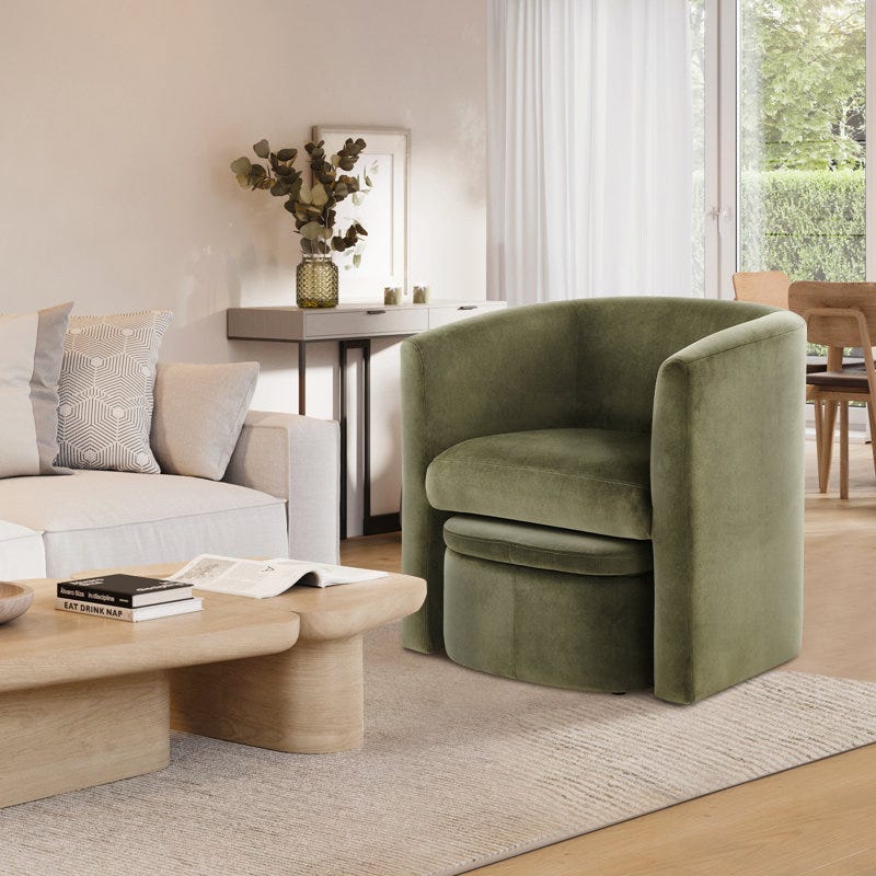 Braedin Upholstered Barrel Accent Chair