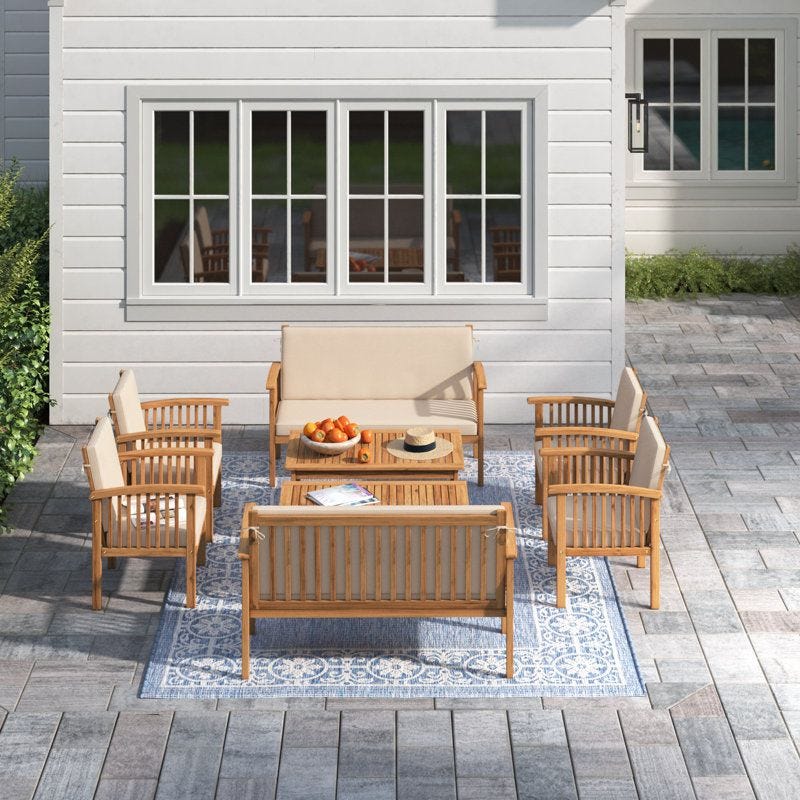 Amorae 8-Person Outdoor Seating Group with Cushions