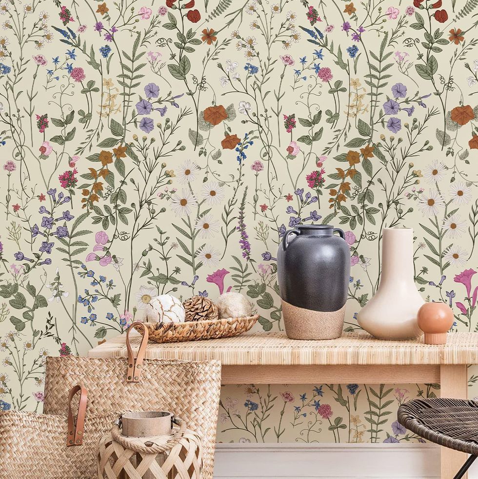 Floral Peel-and-Stick Wallpaper