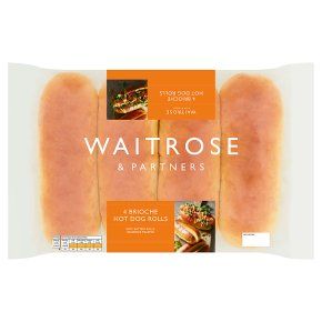Waitrose 4 Brioche Hot Dog Rolls