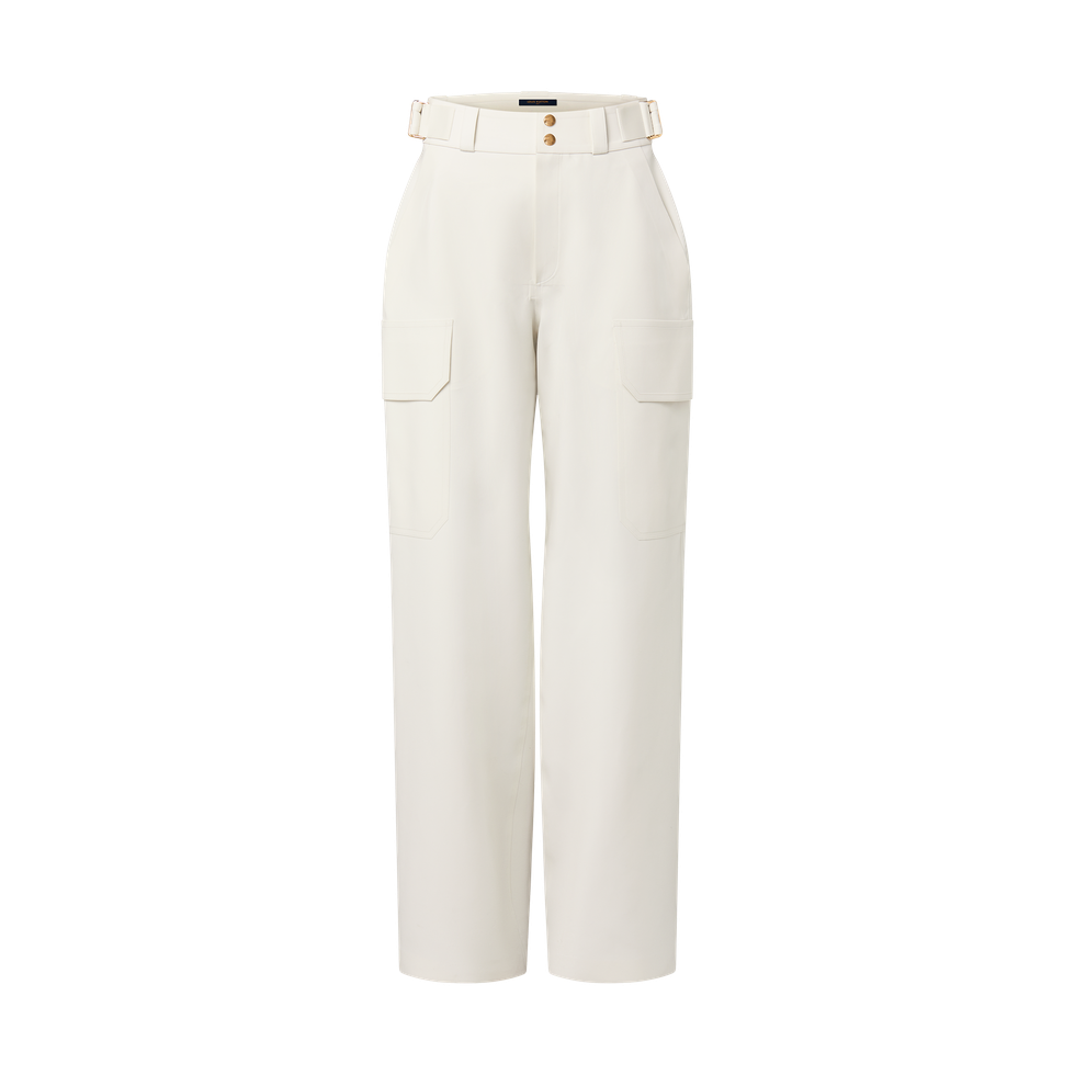 Pantaloni cargo bianchi in jersey, Louis Vuitton