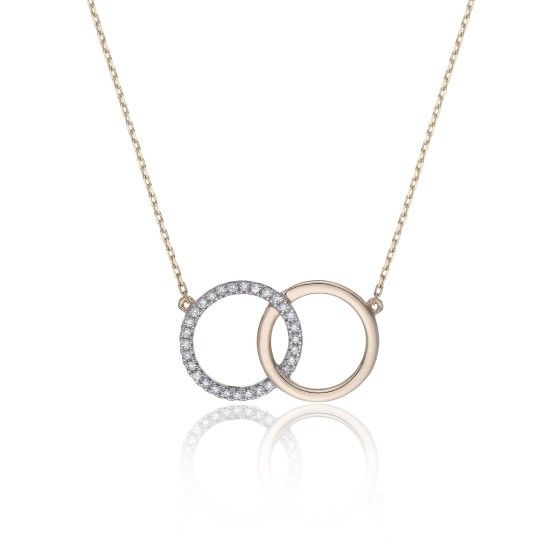 Interlocking Circle Pendant Necklace