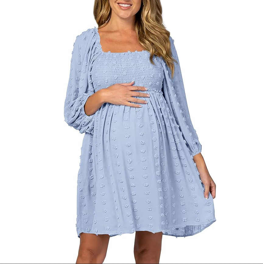 Swiss Dot Maternity Dress