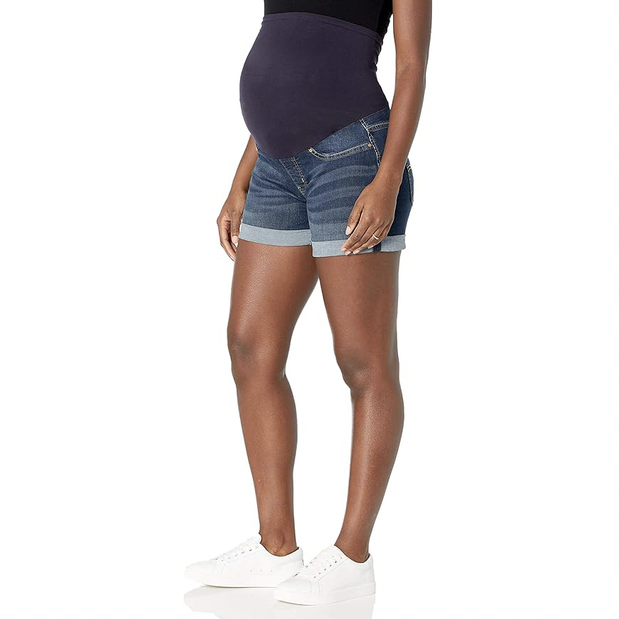 Maternity Mid-Rise Shortie Shorts